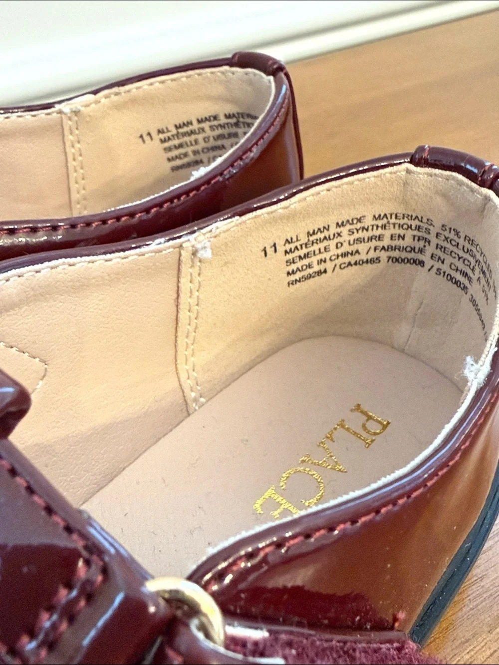 The Children’s Place - Girls' Mary Jane Shoes - Burgundy Patent
